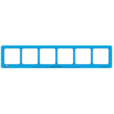6 Section Blue Drywipe Phoneme Frame Pack of 5