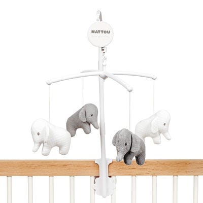 Cotton Elephant Mobile