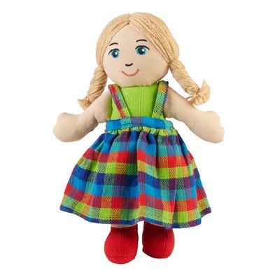 Girl Rag Doll - white skin blonde hair