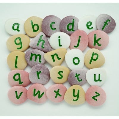 Jumbo Pebbles Lowercase Alphabet Pack of 26