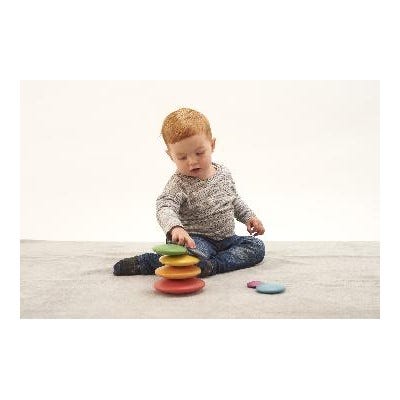 Rainbow Wooden Stacking Buttons Pack of 7