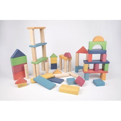 Rainbow Wooden Jumbo Block Set