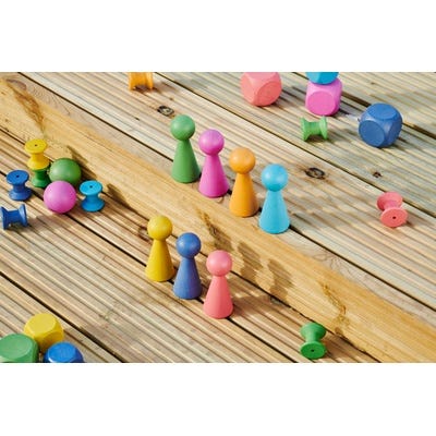 Rainbow Wooden Figures Pack of 7