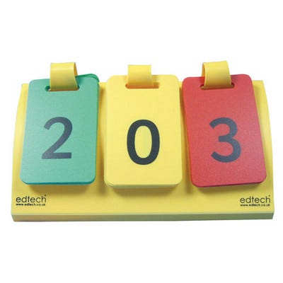 Pupil Number Flip (HTU) Pack of 5