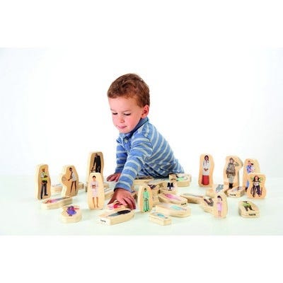 Wooden Community People Blocks