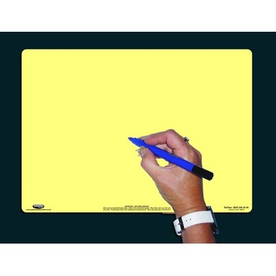 A4 Tinted Whiteboard Plain Yellow Pack of 10