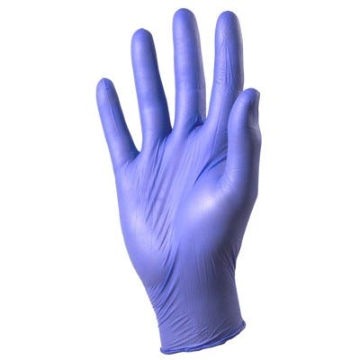 Nitrile Gloves Accelerator Free Large Pack of 100