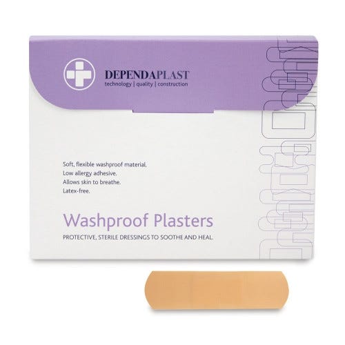 7 x 2cm Washproof Plasters Box of 100