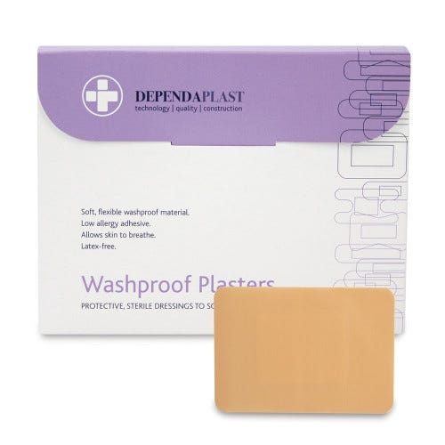72 x 50mm Washproof Plasters Pack of 50