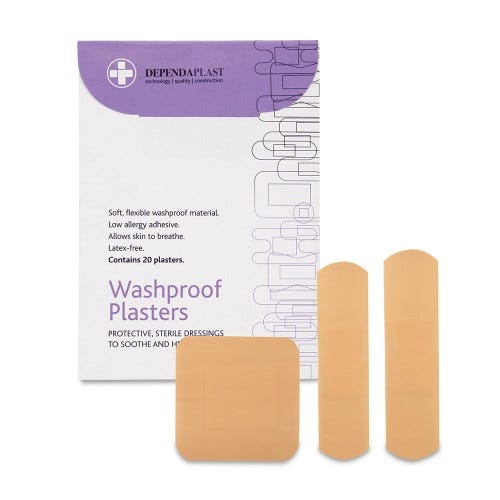 Washproof Plasters Assorted Box of 20