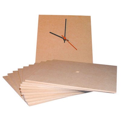 Square MDF Clock Faces Natural Each