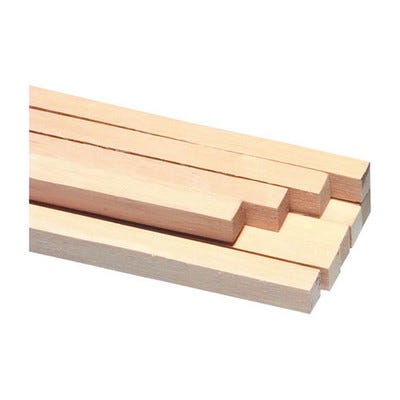 Ramin Wood Sections 910mm long 10mm Square Pack 10