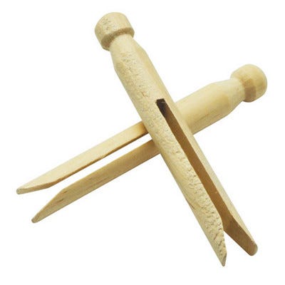 Wooden Dolly Pegs Natural Pack of 24