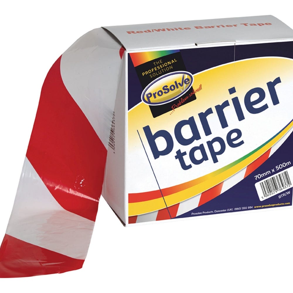 Prosolve Non-Adhesive Red and White Barrier Tape