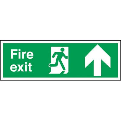 Fire Exit Arrow Up' Sign