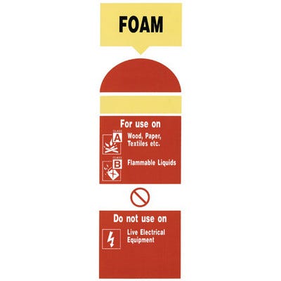 Fire Extinguisher Foam Sign