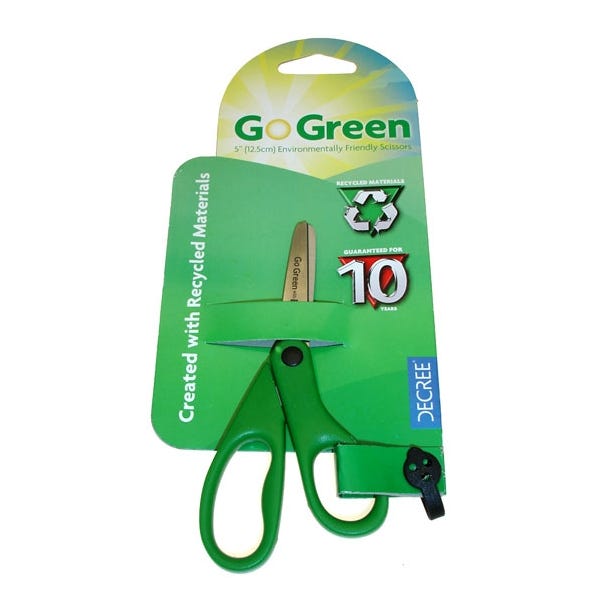 GoGreen Recycled Scissors, Pack 10