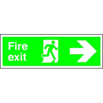Fire Exit Arrow Right' Sign