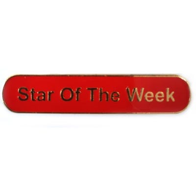 Star of The Week Enamelled Bars Red Pack of 10