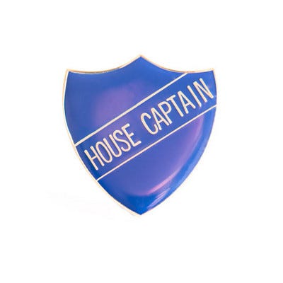 House Captain Enamelled Shield Blue Pack of 10