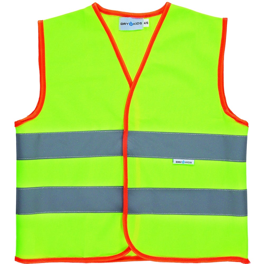 Children's Hi -Vis Waistcoat Green Age 10-12