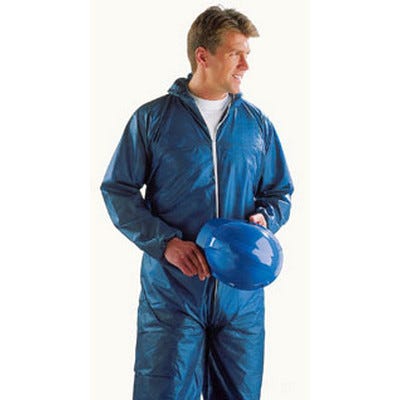 Disposable Hooded Coverall L White