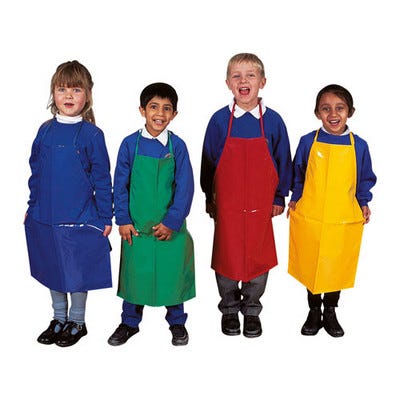 PVC Aprons Children's 650mm Red Each