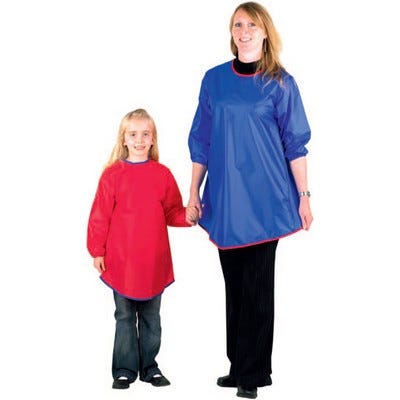 Sleeveless Smock Blue/Red, 10-12
