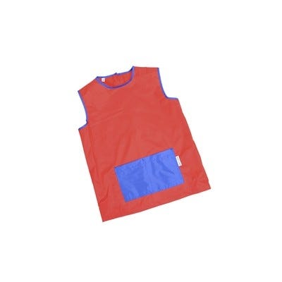 Sleeveless Smock, Red/Blue, 4-6