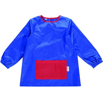 Sleeved Art Smock Royal/Red Age 1-3