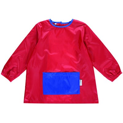 Sleeved Art Smock Red/Royal Age 4-6