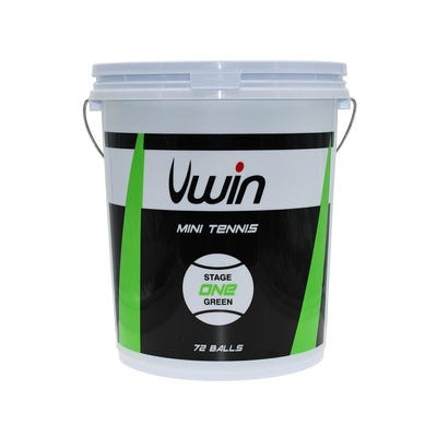 Uwin 72 Piece Bucket Tennis Balls, Stage 1, Green