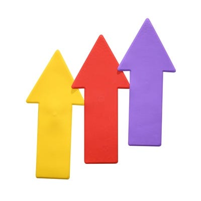 Arrow Floor Marker, Pack of 6, Red