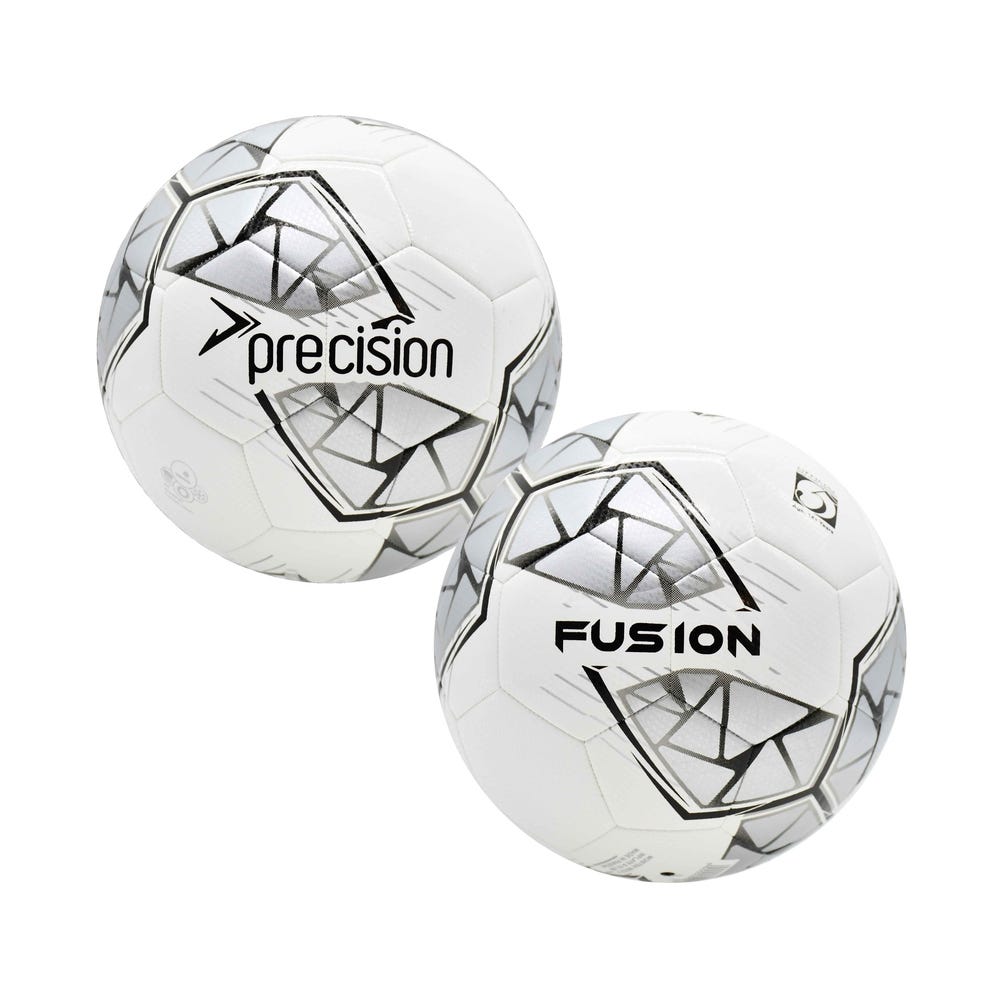 Precision Fusion FIFA Football Size 5 White/Silver