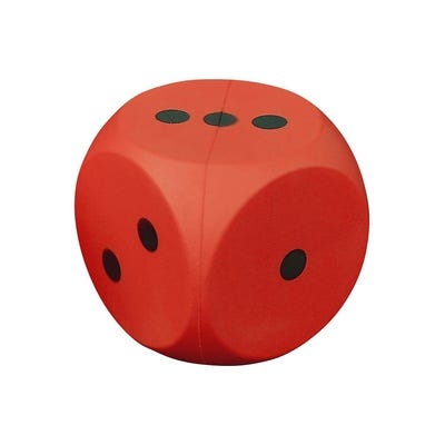 Coated Foam Dice, Red