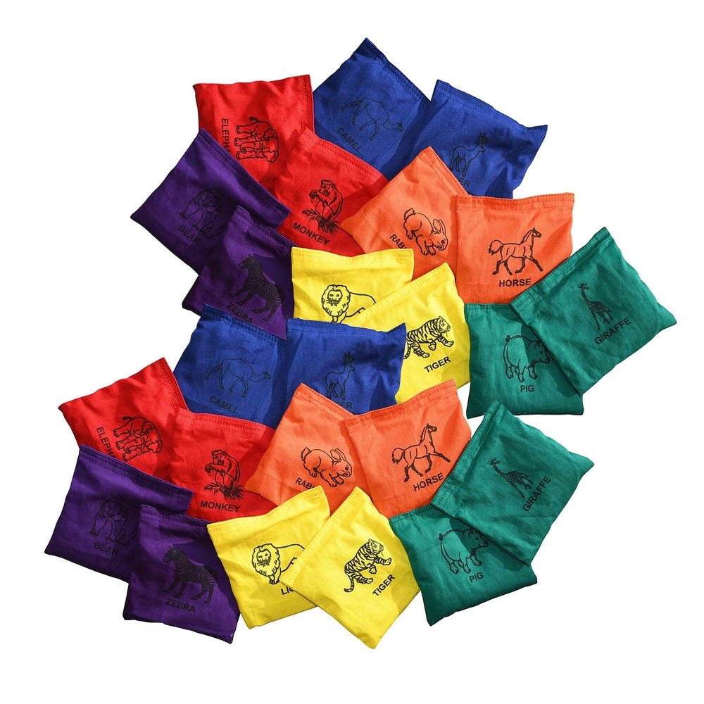 Animal Bean Bag, Pack of 24