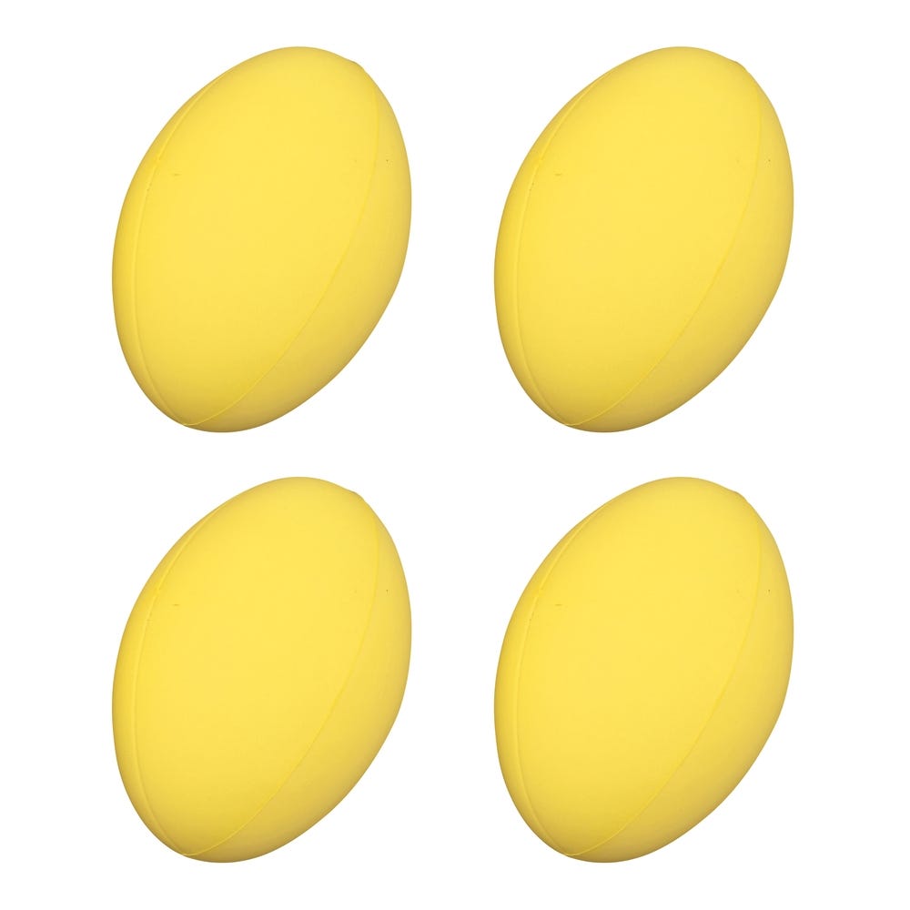 Coated Foam Rugby Ball Pack of 4