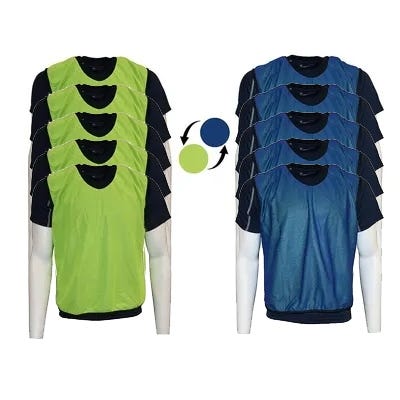 Reversible Mesh Training Bib, Royal, Adults  Pack of 5