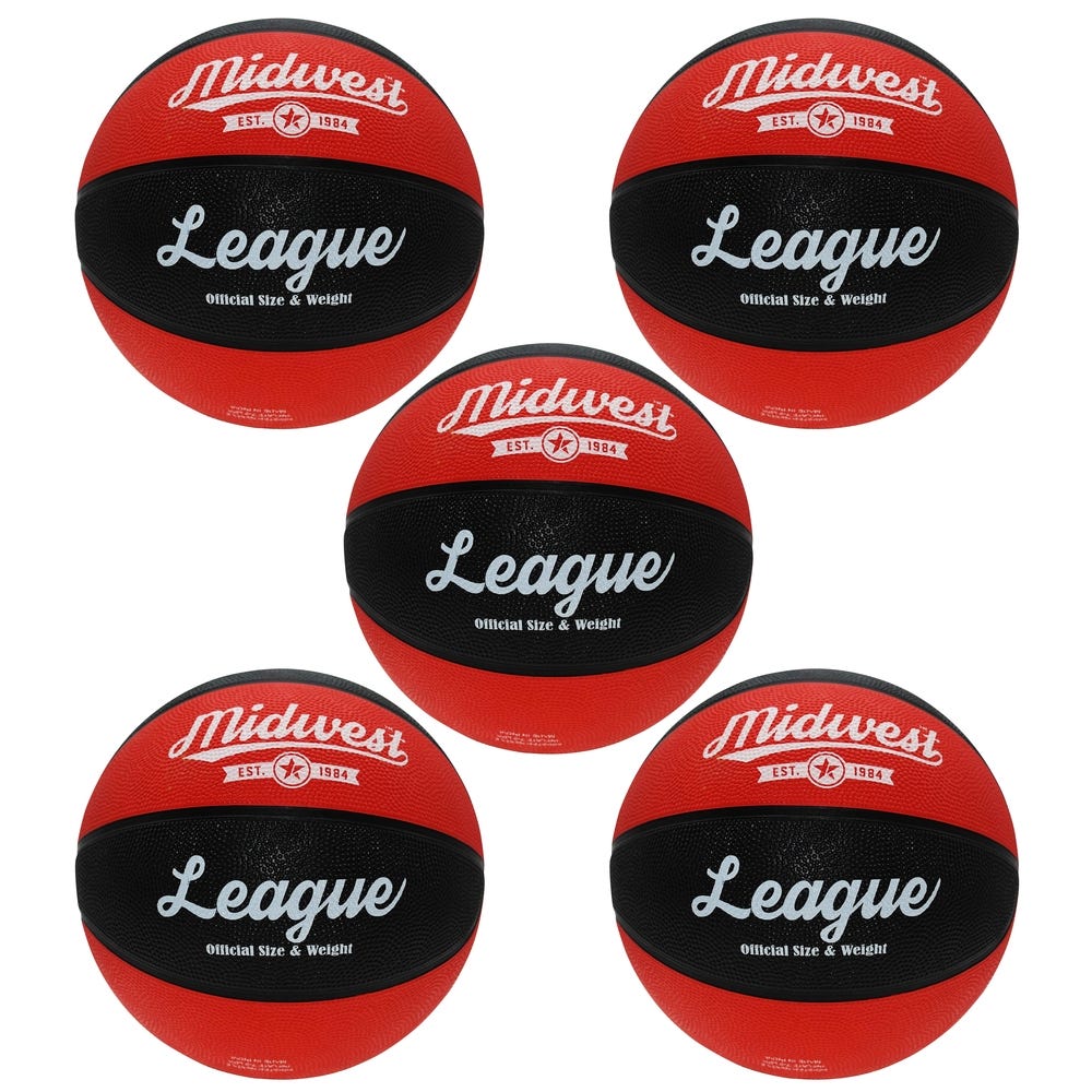 Midwest League Basketball, Size 3 Pack of 5