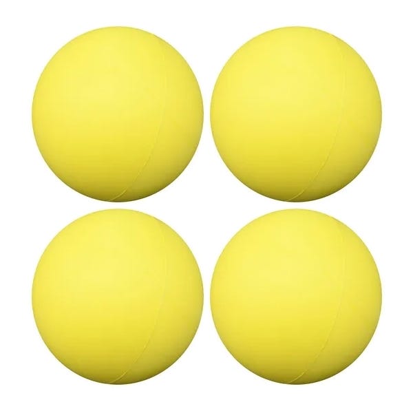20cm Uncoated Foam Ball Yellow Pack of 4