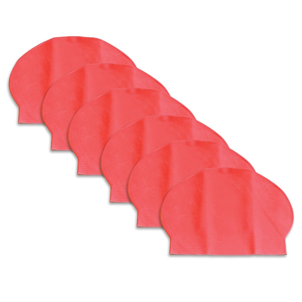 Swimming Cap Red, Pack of 6