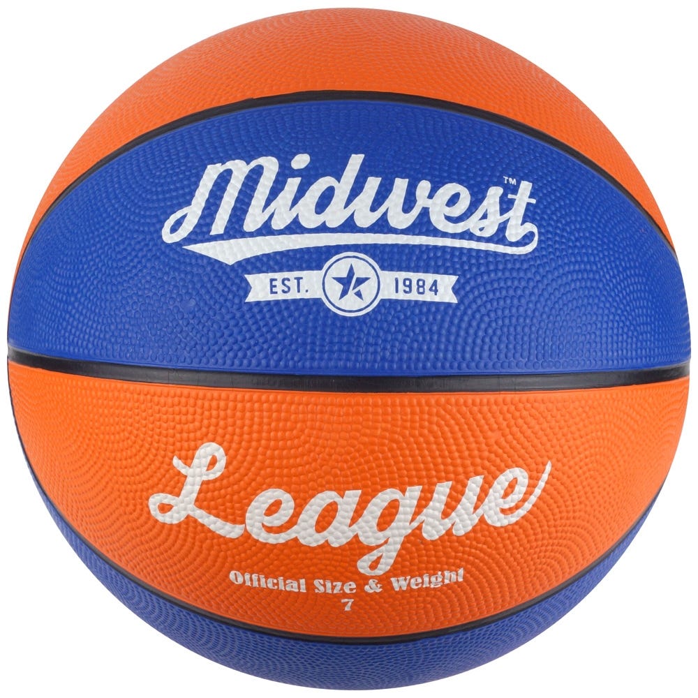 Midwest League Basketball Blue/Orange, Size 7