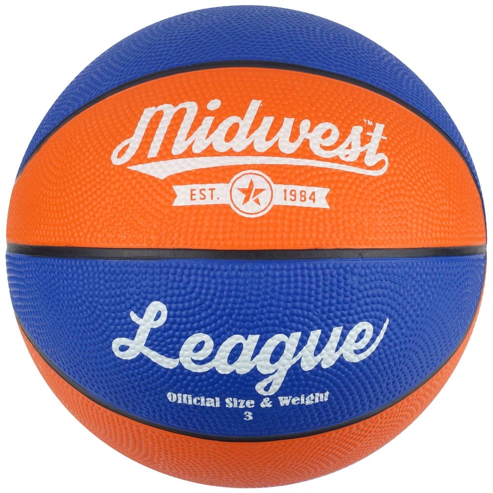 Midwest League Basketball, Blue/Orange, Size 3