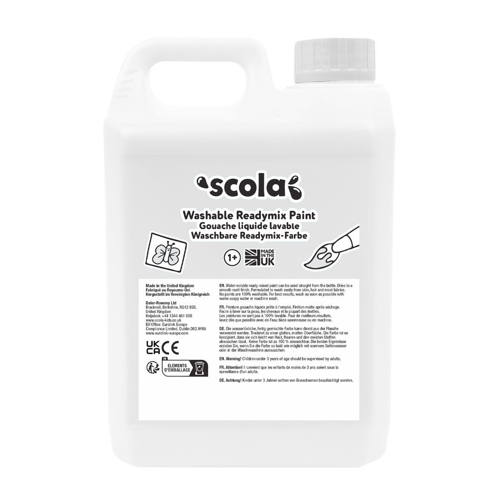 Scola Super Washable Paint 2 Litre White
