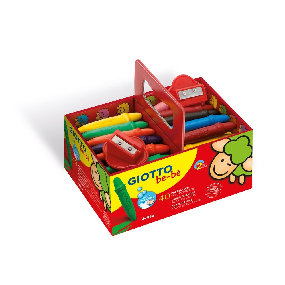 Giotto Be-be Wax Crayons Pack of 40