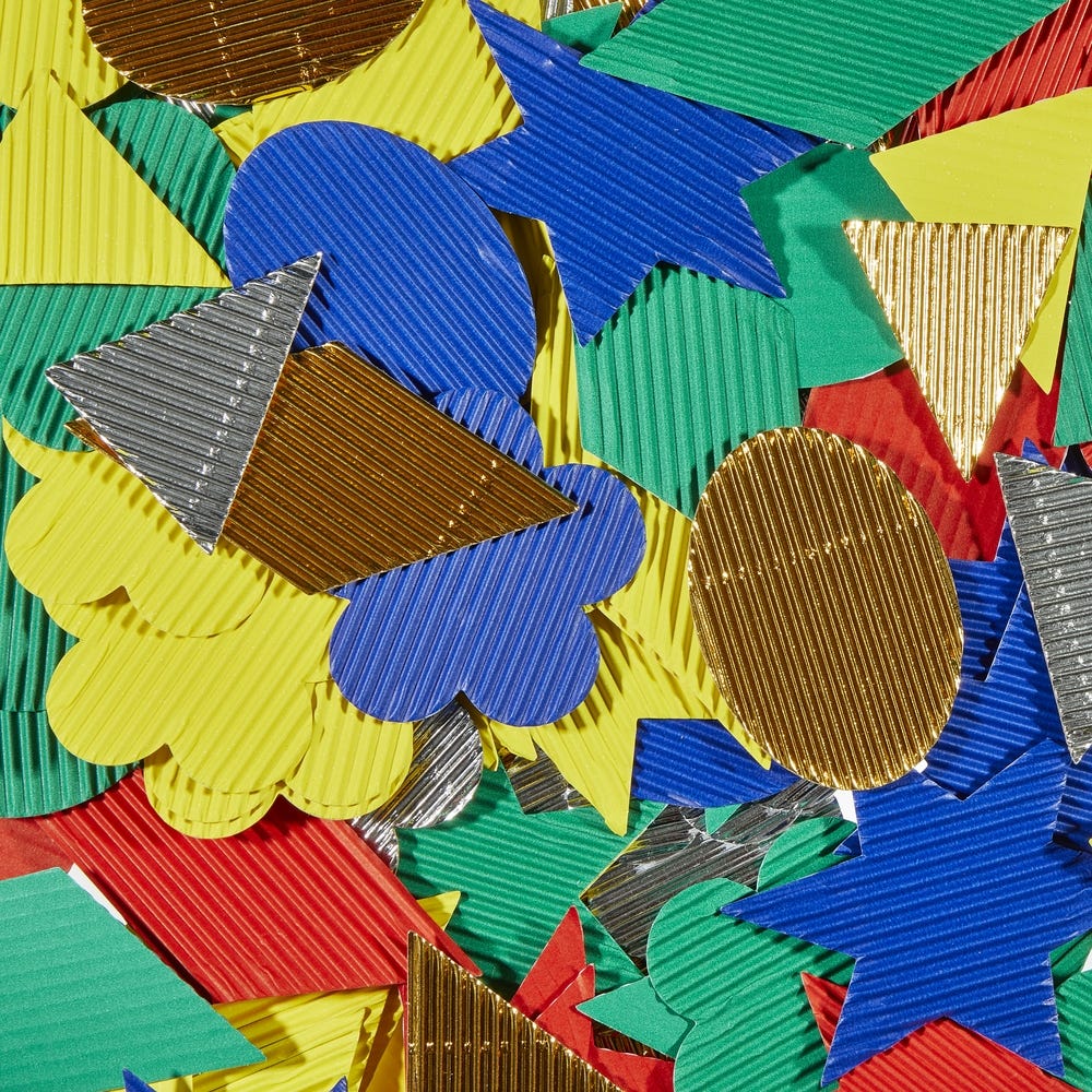 Corrugated Paper Geometric Shapes Pack of 276
