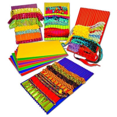 Rainbow Weaving Cards Assorted Pack 20