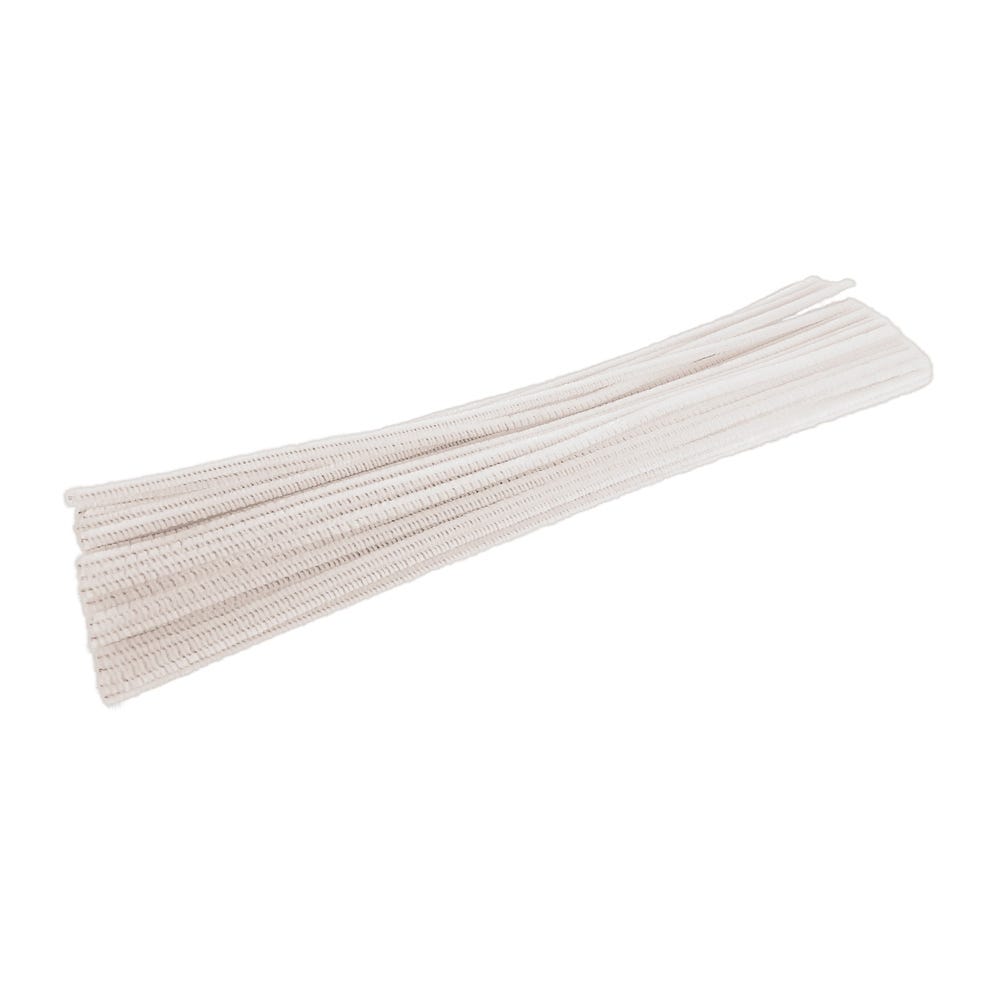 White Pipe Cleaners, Pack 100