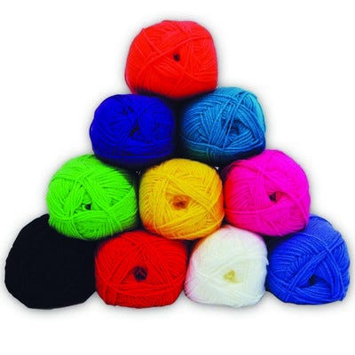 Knitting Wool Double Knit Assorted Pack 10