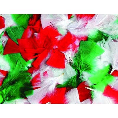Festive Colour Christmas Feathers 50g